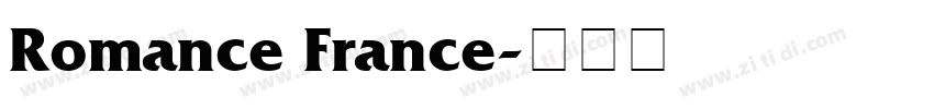 Romance France字体转换